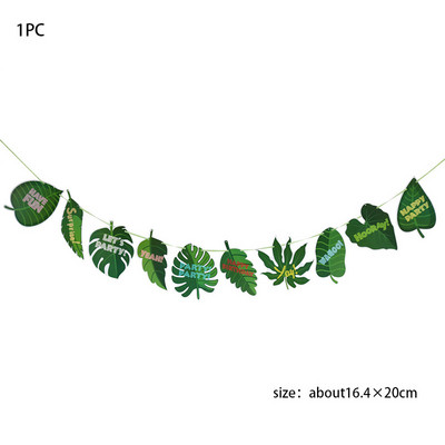 Dzimšanas dienas džungļu ballītes dekors Reklāmkarogs Zoodārzs Safari Tēma Lauva pērtiķis Dinozaurs Dzīvnieks Bunding Papīra Reklāmkarogi Garland Bērniem Zīdaiņu duša