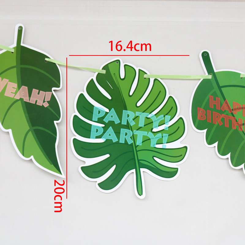 Dzimšanas dienas džungļu ballītes dekors Reklāmkarogs Zoodārzs Safari Tēma Lauva pērtiķis Dinozaurs Dzīvnieks Bunding Papīra Reklāmkarogi Garland Bērniem Zīdaiņu duša
