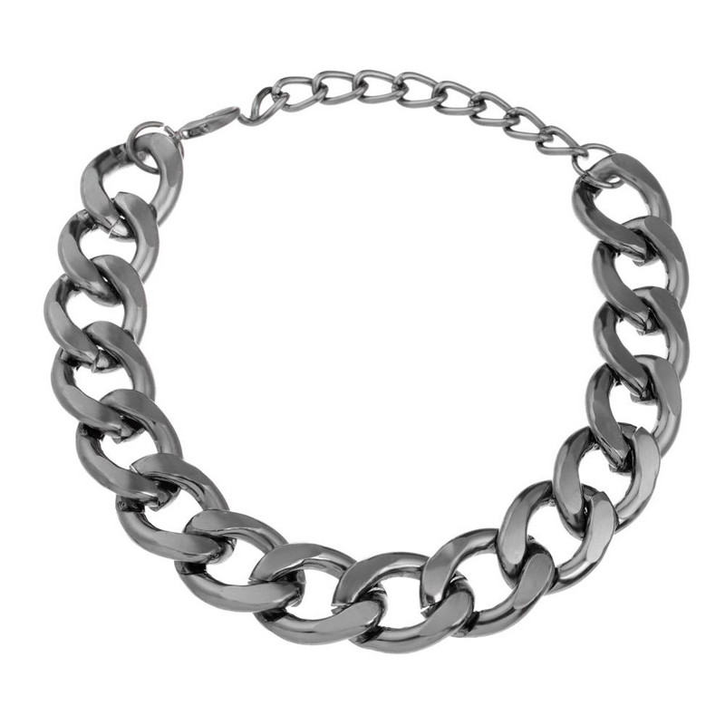 Alumīnija panku zelta sudraba melna suņu ķēdes kakla siksna mājdzīvnieku rotaslietas foto rekvizīti Suņu aksesuāri 28/36/45CM maziem lieliem suņiem