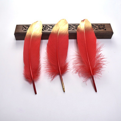 10 db natúr vörös arany toll esküvői tolla kézműves munkákhoz barkácsolás színes ezüst lúdtoll party kiegészítők dekoráció 15-20cm