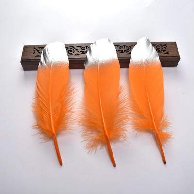 10 db natúr vörös arany toll esküvői tolla kézműves munkákhoz barkácsolás színes ezüst lúdtoll party kiegészítők dekoráció 15-20cm