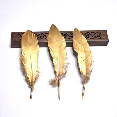 10 db natúr vörös arany toll esküvői tolla kézműves munkákhoz barkácsolás színes ezüst lúdtoll party kiegészítők dekoráció 15-20cm