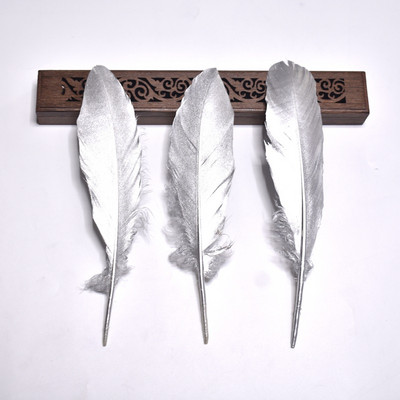 10 db natúr vörös arany toll esküvői tolla kézműves munkákhoz barkácsolás színes ezüst lúdtoll party kiegészítők dekoráció 15-20cm