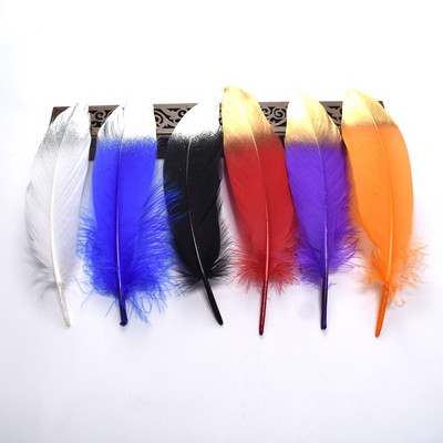 10 db natúr vörös arany toll esküvői tolla kézműves munkákhoz barkácsolás színes ezüst lúdtoll party kiegészítők dekoráció 15-20cm