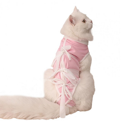 Mājdzīvnieku atveseļošanas uzvalks Apburošs e-apkakles alternatīvs kaķu sterilizācijas uzvalks 4 izmēri kaķu atveseļošanai