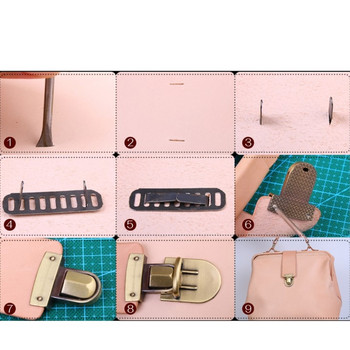 Нова метална закопчалка Turn Lock Twist Lock for DIY Handbag Craft Bag Purse Хардуерни закопчалки за чанти Затваряния за чанти за правене на чанти чанта клас