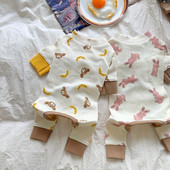 Vasaras mājdzīvnieku suņu kombinezoni pērtiķu trusis raksts suņiem Apģērbi Kokvilnas bikšturi Četrkāja Jaka Mājdzīvnieku apģērbi Jorkšīra