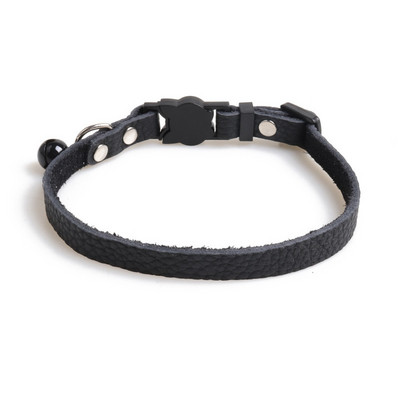 Breakaway kaķu kaklasiksnas, mīkstas īstas ādas ātri atvienojamas sprādzes ar regulējamu zvaniņu kaķu kaķēnam Melns Sarkans Rozā zaļš