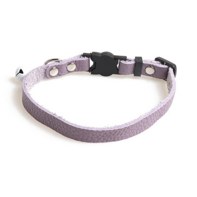 Breakaway kaķu kaklasiksnas, mīkstas īstas ādas ātri atvienojamas sprādzes ar regulējamu zvaniņu kaķu kaķēnam Melns Sarkans Rozā zaļš