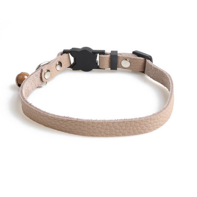 Breakaway kaķu kaklasiksnas, mīkstas īstas ādas ātri atvienojamas sprādzes ar regulējamu zvaniņu kaķu kaķēnam Melns Sarkans Rozā zaļš