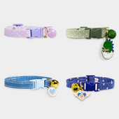 1Gb jaukas kaķu kaklasiksnas ar karikatūras kulonu, regulējamu kucēnu kaķēnu kaklarotu mājdzīvnieku aksesuāri modes kaklasiksnas ar zvaniņiem