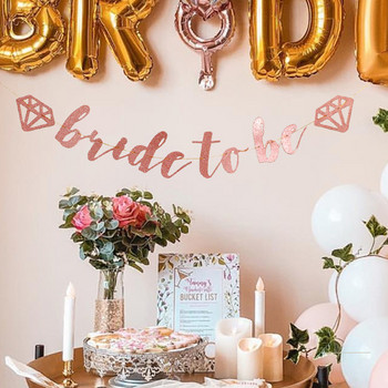 1 σετ Bride to be banner ροζ χρυσές σημαίες για Bachelorette Party Hen Party Νυφικό ντους Αρραβώνα Party Wedding Shower