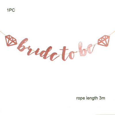 1 szett menyasszony zászlós rózsa arany szál zászlók a legénybúcsúhoz leánybúcsúhoz menyasszonyi zuhany eljegyzési parti esküvői zuhanyhoz