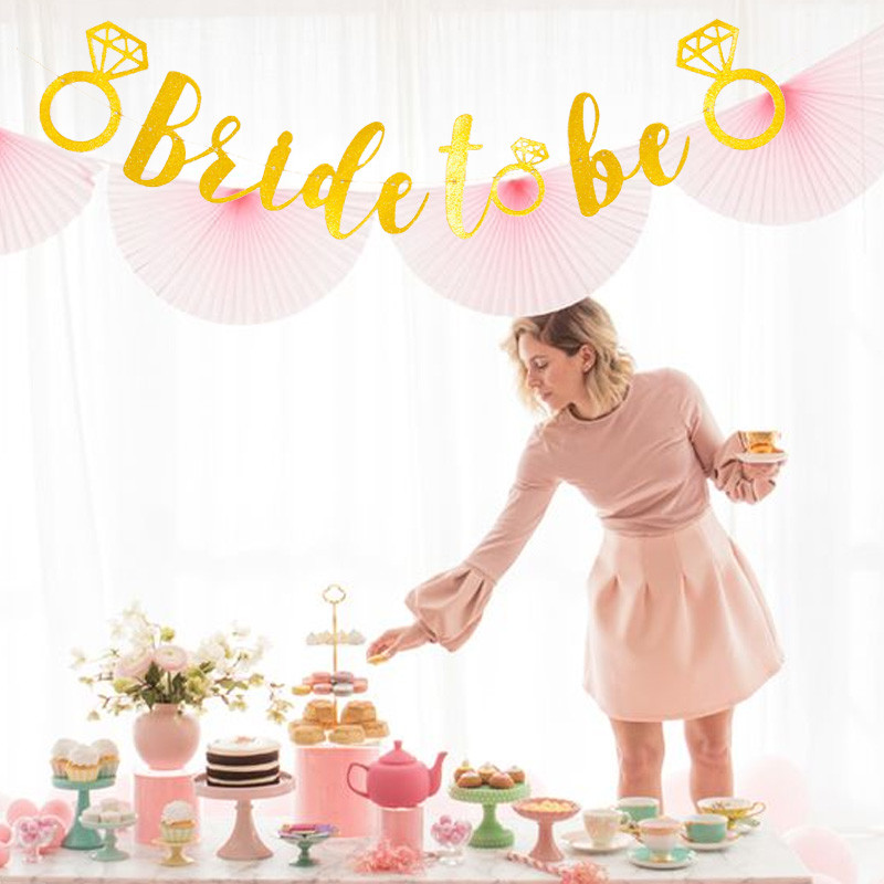 1 szett menyasszony zászlós rózsa arany szál zászlók a legénybúcsúhoz leánybúcsúhoz menyasszonyi zuhany eljegyzési parti esküvői zuhanyhoz