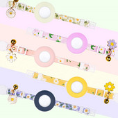 Mājdzīvnieku suņu kakla siksna ar zvaniņu modes apdruku kaķu kakla siksniņai āra mājdzīvnieku izejmateriāli Regulējama kucēnu kaklarota Jauka Čivavas kaklasiksna