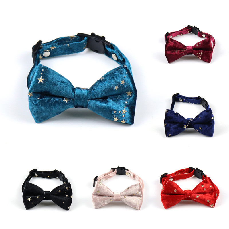 Samta Bowknot Kaķa kaklasiksna Drošības sprādze kucēnam Čivavas Yorkie Kaklarota Regulējams Kaķēns Trusis Bowtie mājdzīvnieku piederumi
