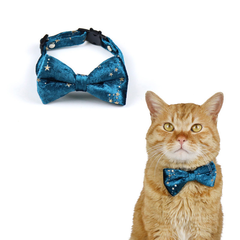 Samta Bowknot Kaķa kaklasiksna Drošības sprādze kucēnam Čivavas Yorkie Kaklarota Regulējams Kaķēns Trusis Bowtie mājdzīvnieku piederumi