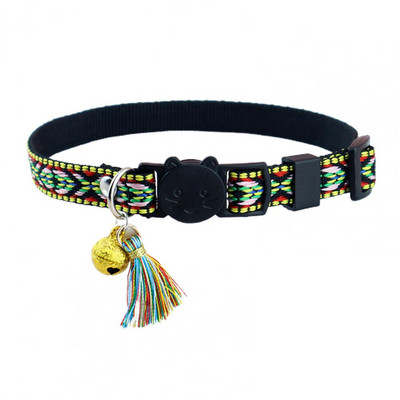 Īpaši viegla mājdzīvnieka kaklasiksna, pušķu dizaina kaķu kaklarota, draudzīga ādai Vidēja izmēra mājdzīvnieku suņu kaķu kaklasiksna ar mini zvana piekariņu mājdzīvnieku piederumiem