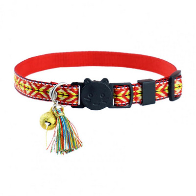Īpaši viegla mājdzīvnieka kaklasiksna, pušķu dizaina kaķu kaklarota, draudzīga ādai Vidēja izmēra mājdzīvnieku suņu kaķu kaklasiksna ar mini zvana piekariņu mājdzīvnieku piederumiem