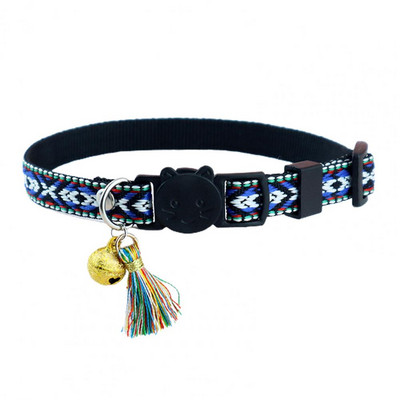 Īpaši viegla mājdzīvnieka kaklasiksna, pušķu dizaina kaķu kaklarota, draudzīga ādai Vidēja izmēra mājdzīvnieku suņu kaķu kaklasiksna ar mini zvana piekariņu mājdzīvnieku piederumiem