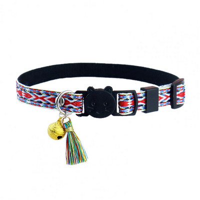 Īpaši viegla mājdzīvnieka kaklasiksna, pušķu dizaina kaķu kaklarota, draudzīga ādai Vidēja izmēra mājdzīvnieku suņu kaķu kaklasiksna ar mini zvana piekariņu mājdzīvnieku piederumiem