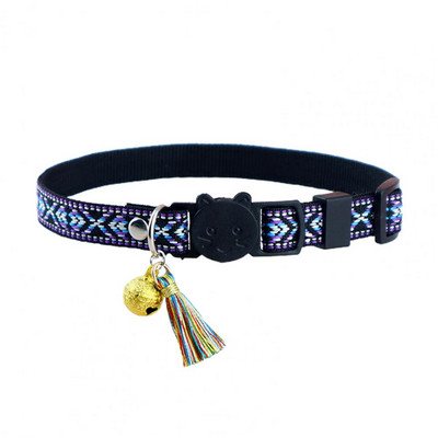 Īpaši viegla mājdzīvnieka kaklasiksna, pušķu dizaina kaķu kaklarota, draudzīga ādai Vidēja izmēra mājdzīvnieku suņu kaķu kaklasiksna ar mini zvana piekariņu mājdzīvnieku piederumiem