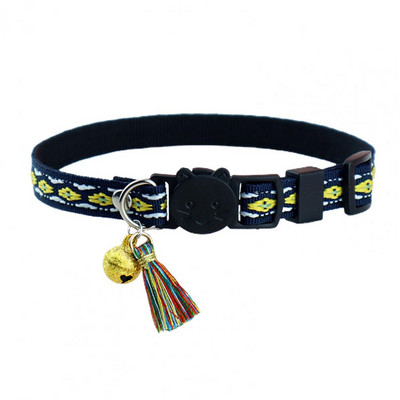 Īpaši viegla mājdzīvnieka kaklasiksna, pušķu dizaina kaķu kaklarota, draudzīga ādai Vidēja izmēra mājdzīvnieku suņu kaķu kaklasiksna ar mini zvana piekariņu mājdzīvnieku piederumiem