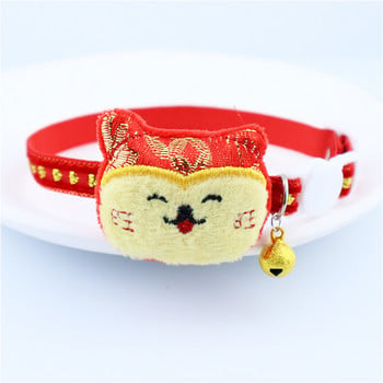 Нова година Китайска червена котка Collar Longevity Lock Celebrates Puppy Колие с висулка Камбана Breakaway Dog Pet Kitten Accessories