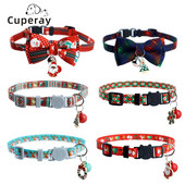 Regulējama kaķu kakla siksna Ziemassvētku mājdzīvnieku kaklasiksna ar zvaniņiem un bantēm, mazs kulonu rotājums, lai kaķu kucēni nepazustu