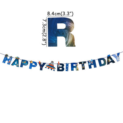 Naprendszer függő dekorációs banner Világűr Születésnapi Garland Astronaut Galaxy Theme Party Decor Gyerek fiúk születésnapi partija