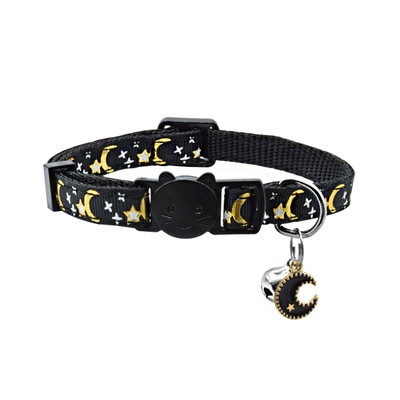 Star Moon tauriņš kaķu kaklasiksna Bell Breakaway drošības mīksta kaķu apkakles kaklarota Regulējama, jauka, skaista Bowknot kaķa kaklasiksna Kitijai