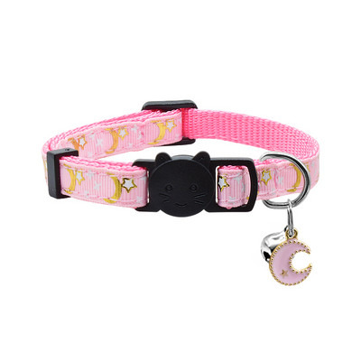 Star Moon tauriņš kaķu kaklasiksna Bell Breakaway drošības mīksta kaķu apkakles kaklarota Regulējama, jauka, skaista Bowknot kaķa kaklasiksna Kitijai