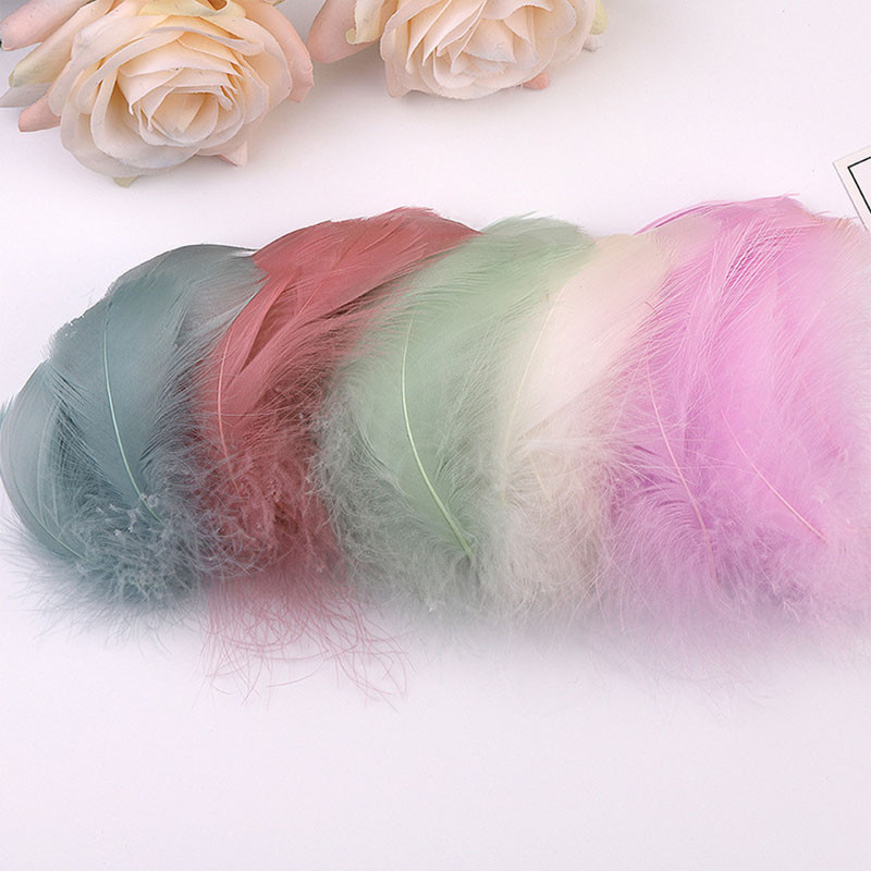 100db 8-12 cm középső úszó libatoll natúr színes toll esküvői buliba ruházat dekoráció barkács kézműves plumas
