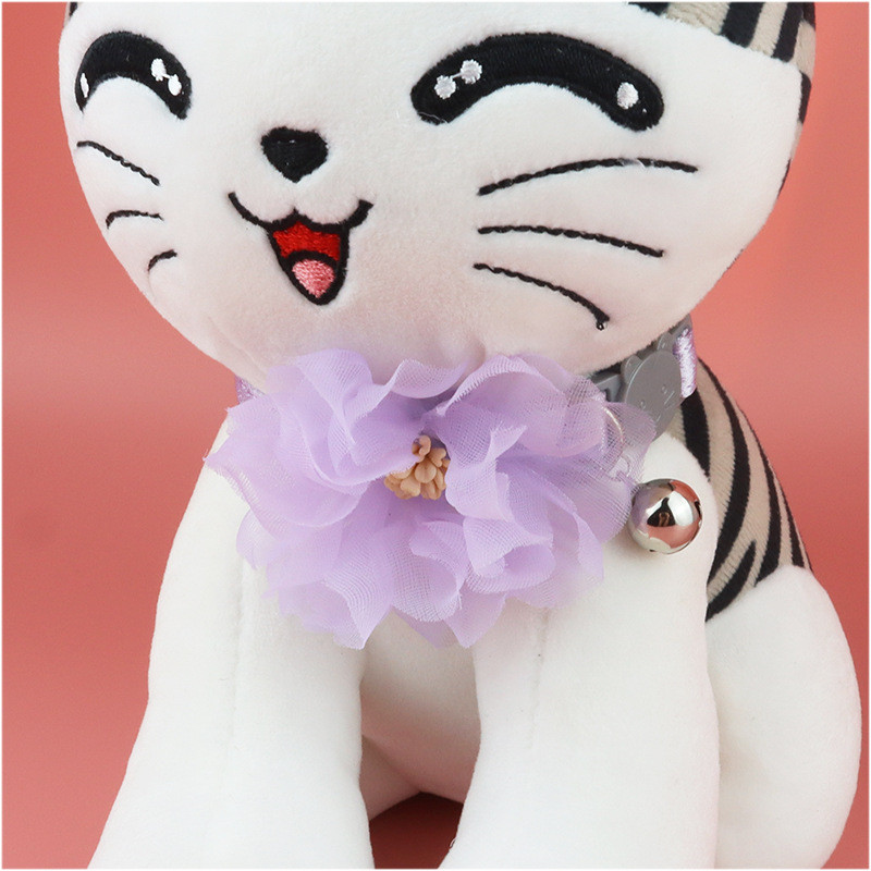 Mājas kaķa kaklasiksna ar zvaniņu Super Fairy, liela puķains kaķis suņu tauriņš Regulējams mājdzīvnieku kopšanas aksesuāri kucēnu kaķu kaklarotas kaklasiksnas