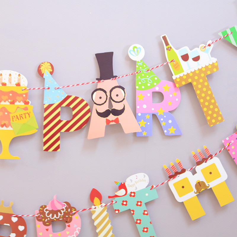 Džungļu dzīvnieku karogs Reklāmkarogs Meža vāvere Ezis Kaķis Lapsa Papīrs Garland Baby Shower Bērniem Daudz laimes dzimšanas dienā ballītes dekors