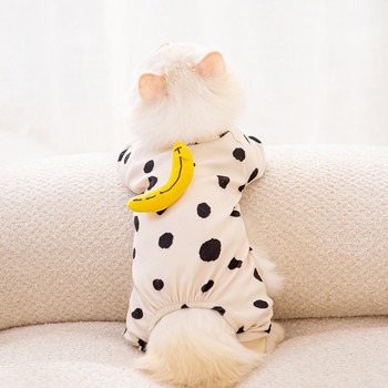 Нова есен домашни дрехи за домашен любимец банан усмихнато лице тънко четирикрако коте малко кученце Теди дрехи дрехи за домашни любимци дрехи от една част
