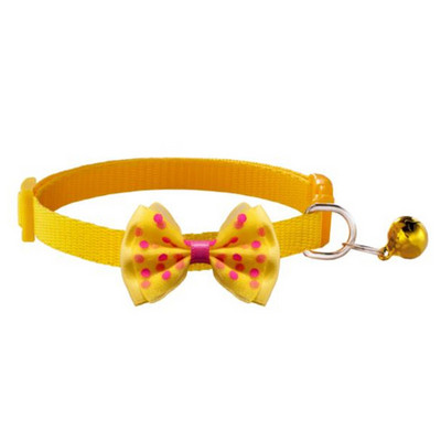 Kisállat-kiegészítők Kutya macska nyakörv Csipke csengő színes pöttyök mintás állítható nyakörvek kiskutya cicához barkácsolj kis állat