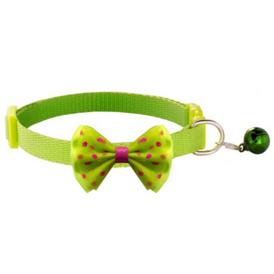 Kisállat-kiegészítők Kutya macska nyakörv Csipke csengő színes pöttyök mintás állítható nyakörvek kiskutya cicához barkácsolj kis állat