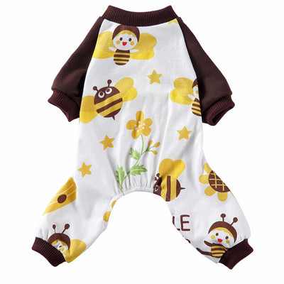 Četru pēdu suns vieglas pidžamas, tīri suņu kombinezoni ar 4 kājām, suņu kreklu T-kreklu mājdzīvnieku kostīms maziem vidēji lieliem suņiem