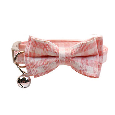 Jauka rūtainā kaķa kakla siksna Maza suņa loka kaklasiksna Bowknot kaķu kaklasiksnas ar zvaniņu kucēna kaķēna čivavas mājdzīvniekiem