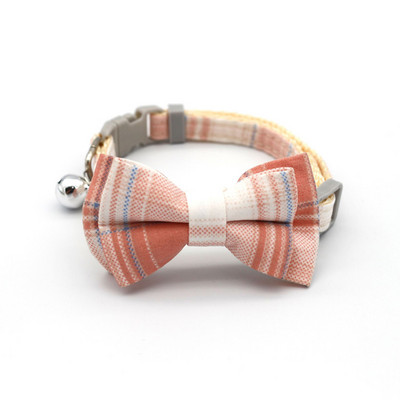 Jauka rūtainā kaķa kakla siksna Maza suņa loka kaklasiksna Bowknot kaķu kaklasiksnas ar zvaniņu kucēna kaķēna čivavas mājdzīvniekiem