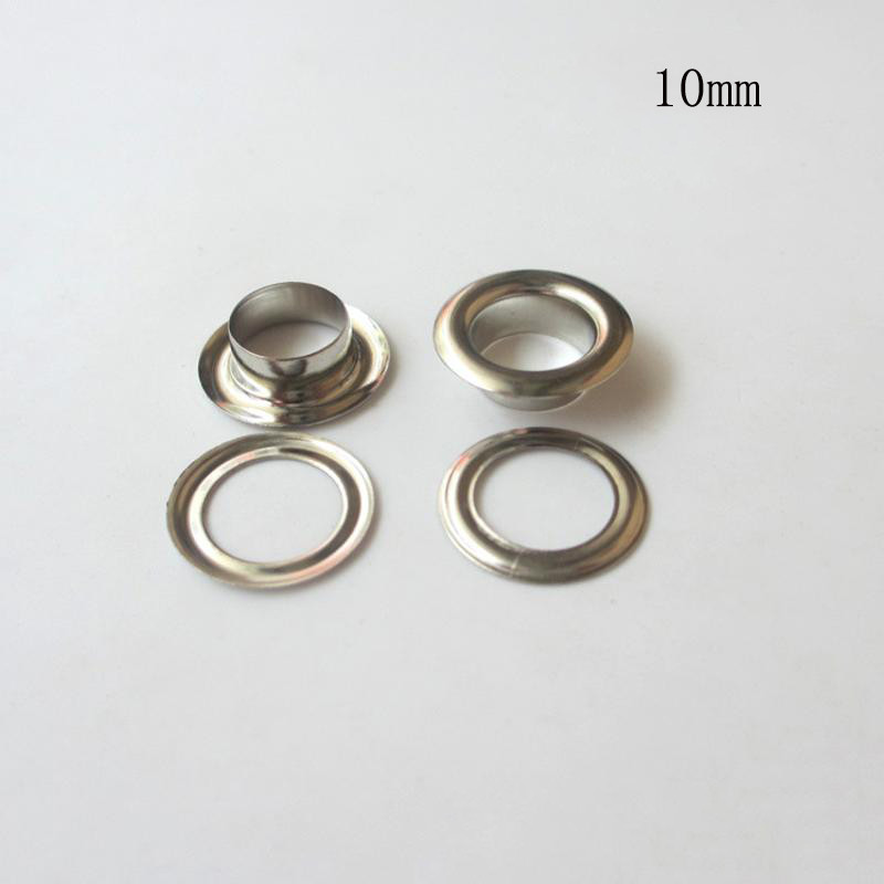 500 gab. Vara 2,5/3/3,5 mm diametra cilpiņa kniedes audekls poga sudraba metāla caurums, apaļš, DIY ādas amatniecības somas piederumi