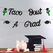 Dekorācija Meksikas tematiskajai izlaiduma ballītei Taco Bout Grad kulons karogs Kaktuss izlaiduma cepure vītnes dekorēšanas piederumi