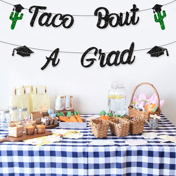 Διακόσμηση για το Μεξικό με θέμα το πάρτι αποφοίτησης Taco Bout A Grad Pendant Flag Cactus Graduation Hat Garland Decoration Supplies