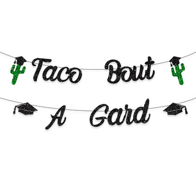 Dekorācija Meksikas tematiskajai izlaiduma ballītei Taco Bout Grad kulons karogs Kaktuss izlaiduma cepure vītnes dekorēšanas piederumi