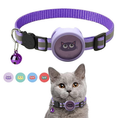 Mājdzīvnieku kaklasiksna gaisa etiķetēm Triecienizturīgs un ūdensnecaurlaidīgs aizsargājošs turētājs GPS izsekotājiem, kas spīd tumsā, piemērots maziem suņiem
