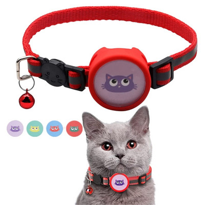 Mājdzīvnieku kaklasiksna gaisa etiķetēm Triecienizturīgs un ūdensnecaurlaidīgs aizsargājošs turētājs GPS izsekotājiem, kas spīd tumsā, piemērots maziem suņiem