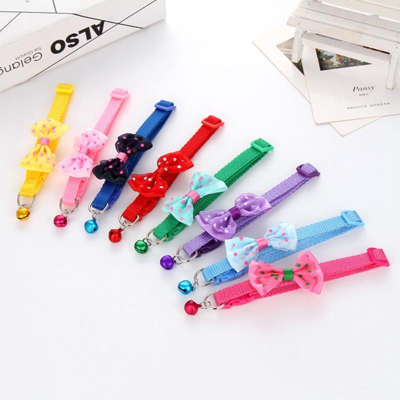 Dorakitten Bow Decor mājdzīvnieku kaklasiksna ar regulējamu punktu dizains jauks zvaniņš suns kakla siksna bantīte kaķēnu kaklasiksna mājdzīvnieku piederumi apģērbu aksesuāri