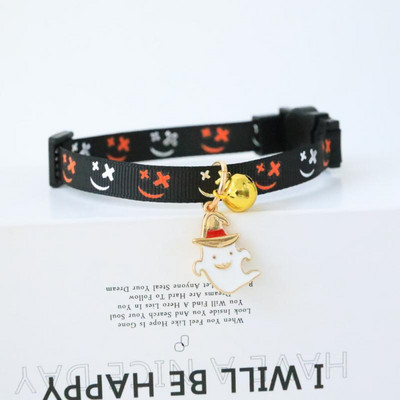 Helovīna regulējama kaķu kaklasiksna Mājdzīvnieku kaklasiksnas Maza kaķa suņa zvana drošības sprādzes kaklarotas aksesuāri Helovīna kaķēnu aksesuāri