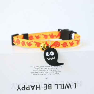 Helovīna regulējama kaķu kaklasiksna Mājdzīvnieku kaklasiksnas Maza kaķa suņa zvana drošības sprādzes kaklarotas aksesuāri Helovīna kaķēnu aksesuāri